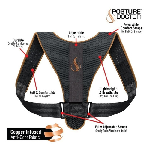 Corrector Postural Mujer Faja Postura Espalda Reafirma