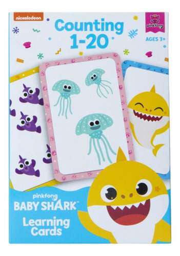 Tarjetas De Aprendizaje Baby Shark Contando 1-20