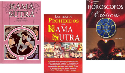 Pack 3 Libros Horoscopos Eroticos + 2 Libros De  Kamasutra