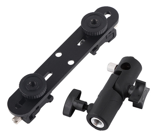 Soporte Doble Para Zapatos Hot Shoe, Negro, Doble Flash