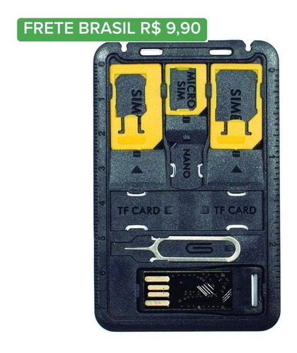 Case Para Chips Cartao Micro Sd Adaptadores Newlink Ad200