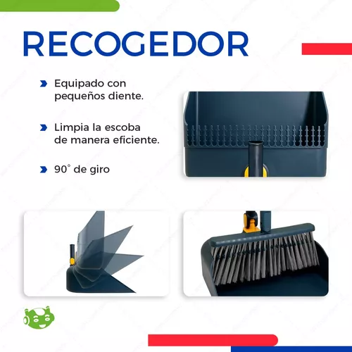 1 Set de escoba PP, recogedor plegable moderno y escoba