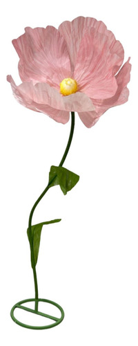 Decoración De Flores De Papel En 3d Altura De Flores Rosa