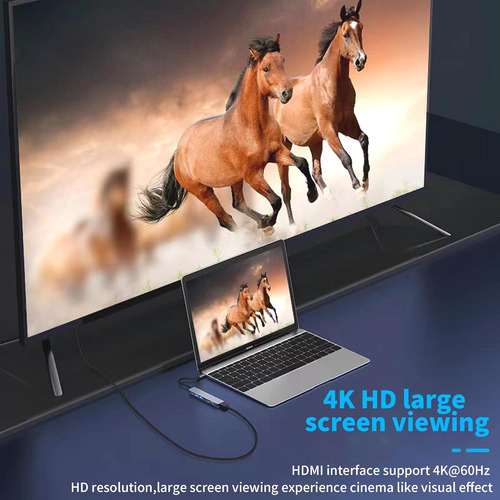 Adaptador Hub Type C 7 En 1 Usb 3.0 Hdmi 4k Multipuerto Usb