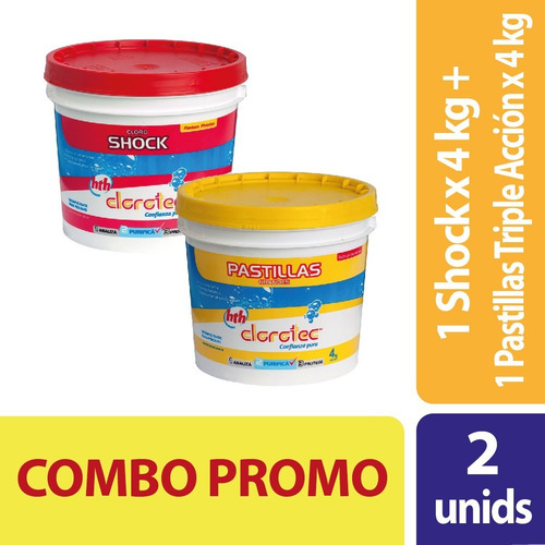 Imagen 1 de 7 de Pastilla De Cloro Clorotec + Cloro Granulado Shock 4 Kg