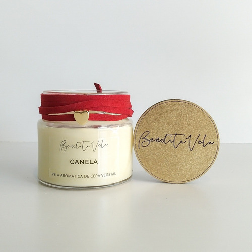 Imagem 3 de 5 de Vela Aromática Vegetal Canela 140 G Full Bendita Vela