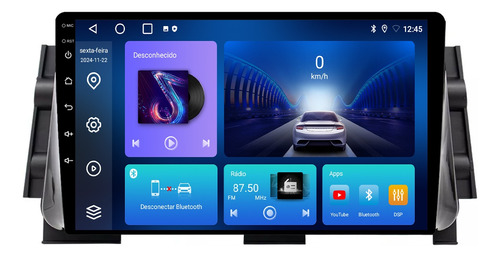 Multimidia Kicks 17/22 9p Android 14 Carplay 4gb 64gb