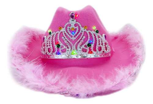 Sombrero Vaquero Ligero Con Corona De Diamantes De Imitación