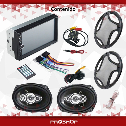Imagen 10 de 10 de Stereo Auto 2 Din 7018b Pantalla 7 Tactil Bt + 2 Parlantes !