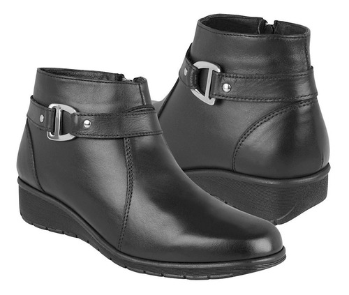 Botines De Vestir Stylo Para Mujer Piel Negro 204