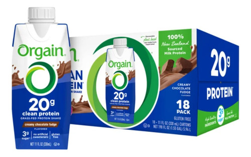 Poca Azucar Batido De Proteina Orgain Chocolate 18pack
