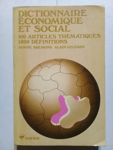 Dictionnaire Economique Et Social - Bremond - Francés - 1981