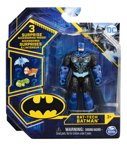 Batman Figura Articulada 10 Cm Bat-tech C/acc Int 67801b Dc