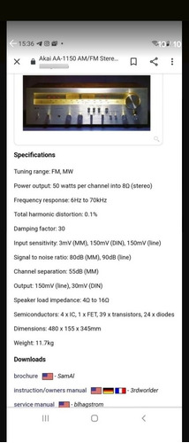 Imagen 5 de 6 de Sintoamplificador Akai Aa-1150