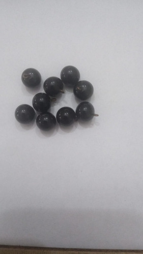 Botones Perlitas Negros X9 (b12)