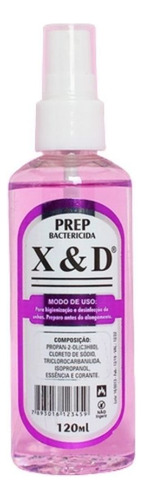 Prep Xed 120 Ml Spray Bactericida Para Cuidados De Unha Cor Rosa