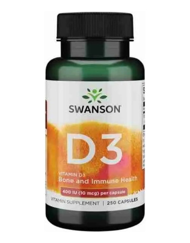 Vitaminas D3 400 Iu 10mcg 250 Capsulas Swanson