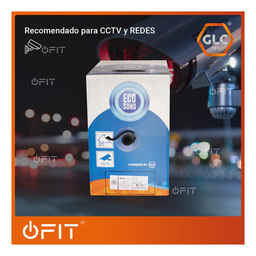 Imagen 5 de 10 de Bobina Cable Utp Glc Cat5e 305m Eco Soho Exterior