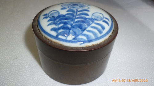 Cofre Vintage Porcelana China Y Bronce Cod.x