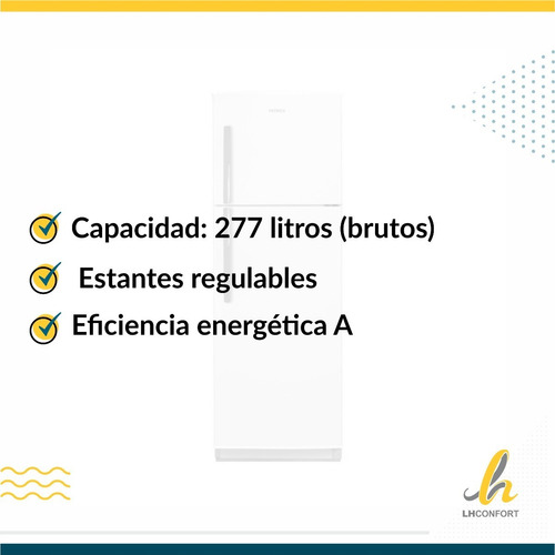 Heladera Patrick Hpk 135 Blanca 277 Lts Freezer Lhconfort
