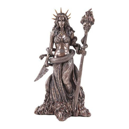 Griego Brujera Pagan Hecate Estatua Bronce Ptina