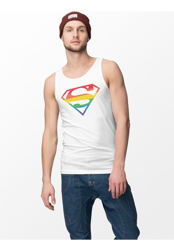 Playera Superman Pride Lgbtt Orgullo Arcoíris Superhéroe