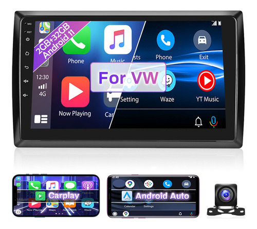 Autoestéreo Android 11 2+32g C/carplay P/vw Beetle 2012-18