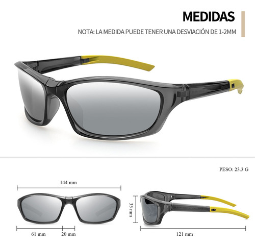 Lentes De Sol Plegables Hombre Mujer Uv Deportivos Ciclismo Anti Luz Solar De Moda Estilo Clásico Diseño Plateado