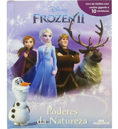Livro Frozen 2  - Poderes Da Natureza - Com 10 Miniaturas