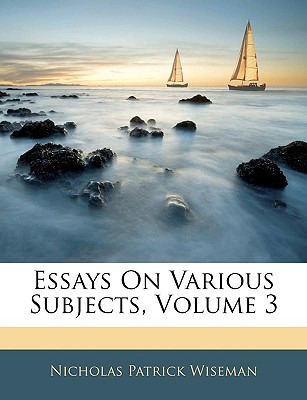 Libro Essays On Various Subjects, Volume 3 - Wiseman, Nic...
