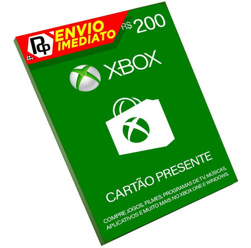 Cartão Xbox R$200 Reais Microsoft Brasil, 360,one E Windows!