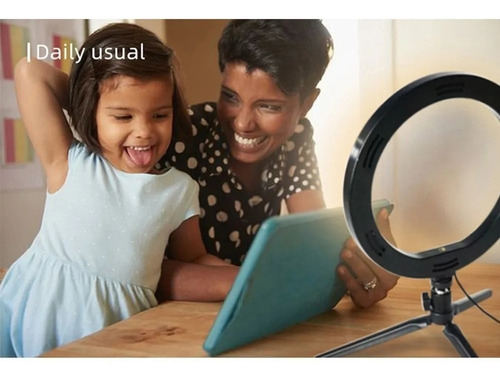Anel De Led Luz Estúdio Foto Vídeo Lâmpada Regulável Tri