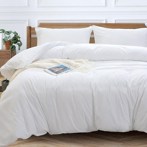 Duvet Sencillo  Blanco Stripe + Plumón + Funda 3 Pzas