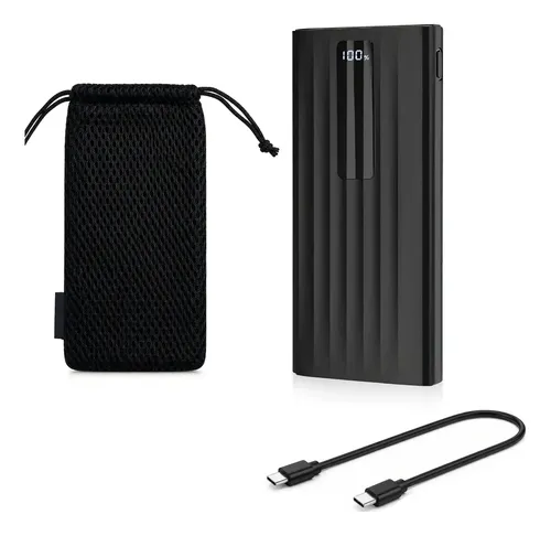 Power Bank 10000 Mah Batería Externa 22.5w Cargador Portatil Negro
