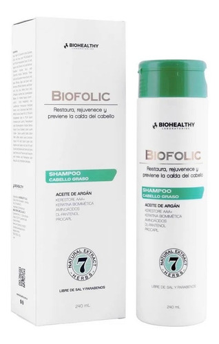 Shampoo Biofolic  Cabello Graso  Biohealthy X 240 Ml 