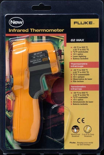 Imagen 2 de 2 de Termómetro Infrarrojo Industrial Fluke 62 Max, -30°c A 500°c