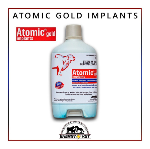 Imagem 2 de 6 de Atomic® Gold Implants 500ml Engorda Bovinos Ganho Peso