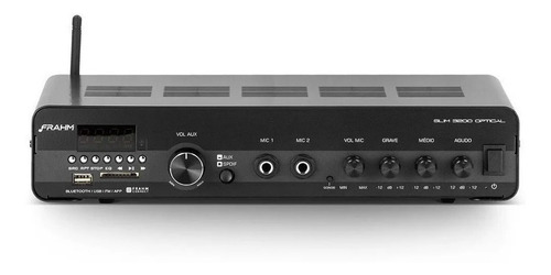 Som Ambiente Bluetooth Frahm Slim 3200 + 4 Caixas Ps200 Plus Cor Preto