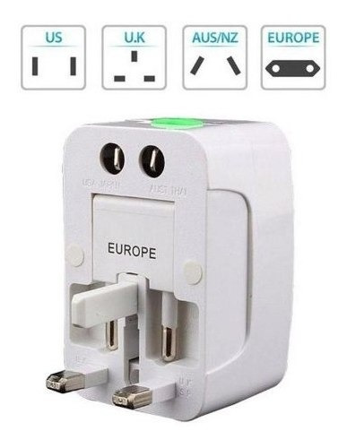 Imagem 2 de 2 de Adaptador Universal De Tomada Internacional Eua Europa 250v