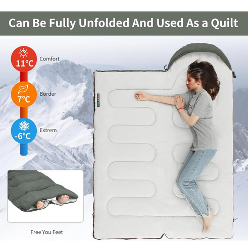 Saco De Dormir Naturehike L 3 Temporadas Impermeable Azul
