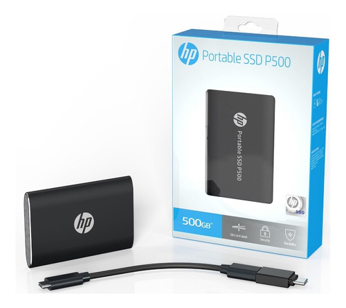 Disco Solido Externo Hp P500 256gb Usb-c Color Negro