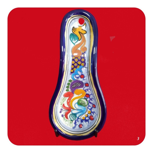 Imagen 8 de 8 de Portacuchara De Talavera Poblana Color Mejor Precio Prc