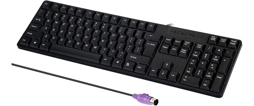 Mcsaite - Teclado De Computadora Con Cable Ps2 De 104 Teclas