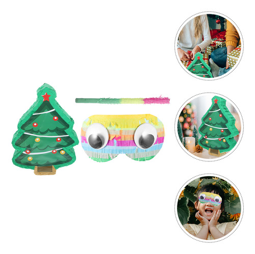 1 Juego De Piñatas Con Forma De Árbol De Navidad Para Fiesta