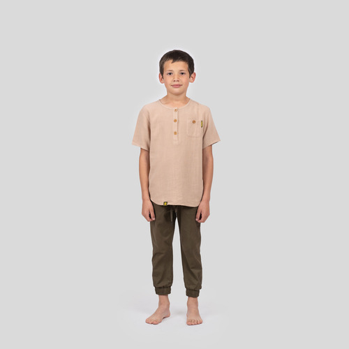 Camisa Zelki Kids Sand Gnomo