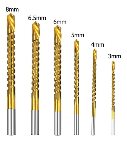Juego De Brocas 6 Piezas/bolsa Taladros Metálicos Multifunci