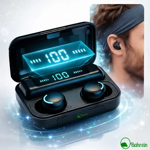 Fone De Ouvido Tws Bluetooth Sem Fio Bahrein Bateria De Longa Duração Compatível Android e Iphone e Conexão Ultra Rápida Gamer Graves Potentes Cor Preto Bahrein