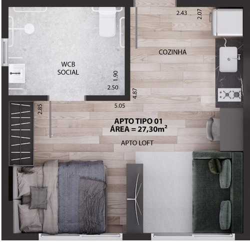 Imagem 24 de 30 de Flat À Venda, 27 M² Por R$ 199.900,00 - Tambauzinho - João Pessoa/pb - Fl0007