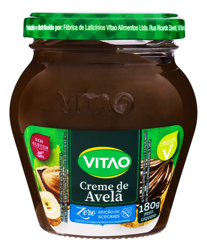 Creme de Avelã Vitao Vidro 180g