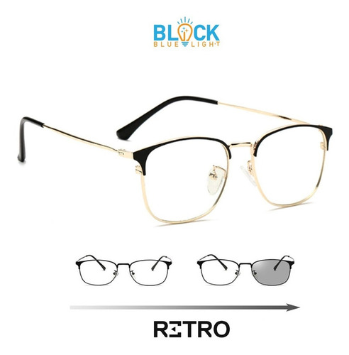 Imagen 9 de 10 de Gafas Original Retro® Trader Pc Luz Azul Fotocromatico Gamer